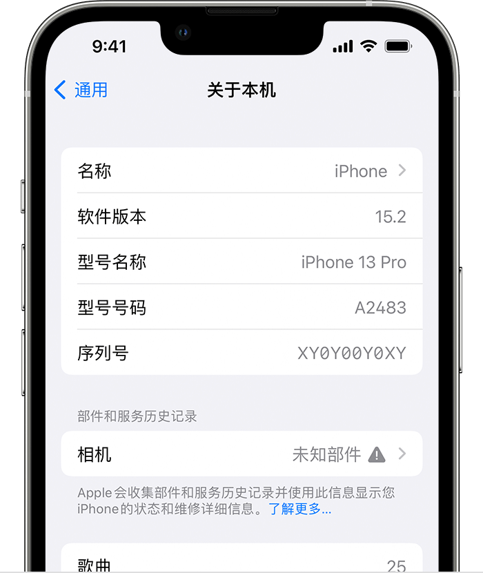 蚌山苹果维修分享iPhone 出现提示相机“未知部件”是什么原因？ 